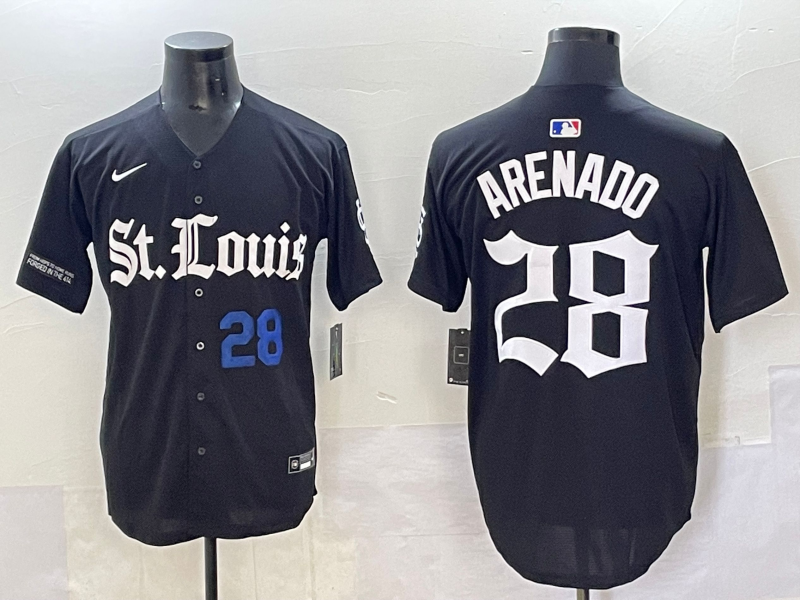 Men 2025 San Francisco Giants 28 Arenado Black Five generations Joint Name Nike MLB Jersey style 24
